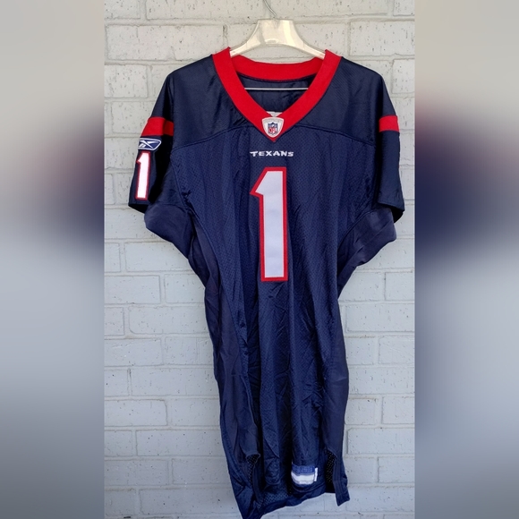 RBX Houston Texans Red Blue #1 Equipment Practice Jersey - Picture 1 of 4